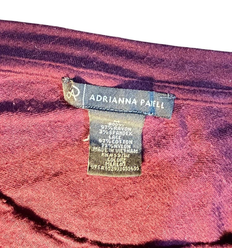 Adrianna Papell Women’s Purple Lace Overlay Top - Size M - Thumbnail 3