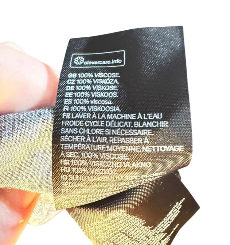 H&M Womens Paisley V Neck Sleeveless Blouse Blue Size 8 - Thumbnail 5