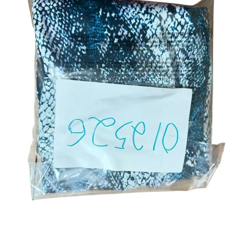 Worthington Women’s Snakeskin Print Blouse Blue Black Long Sleeve Size L - Thumbnail 5