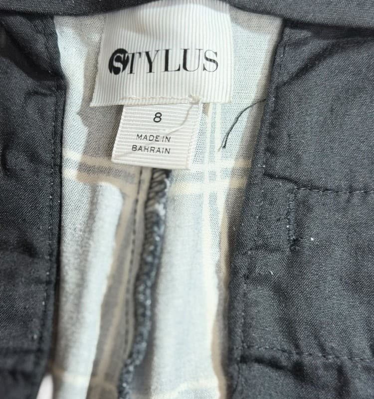 Stylus Black White Plaid Dress Pants Women’s 8 Ankle Straight Leg - Thumbnail 4