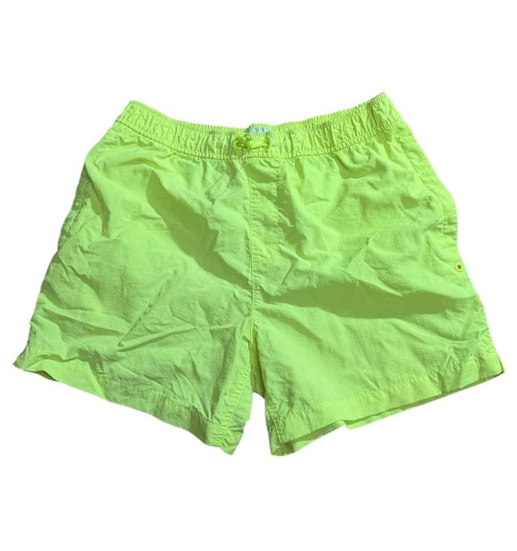 Old Navy Men’s Neon Green Swim Trunks XL Elastic Waist Nylon Shorts - Image 1