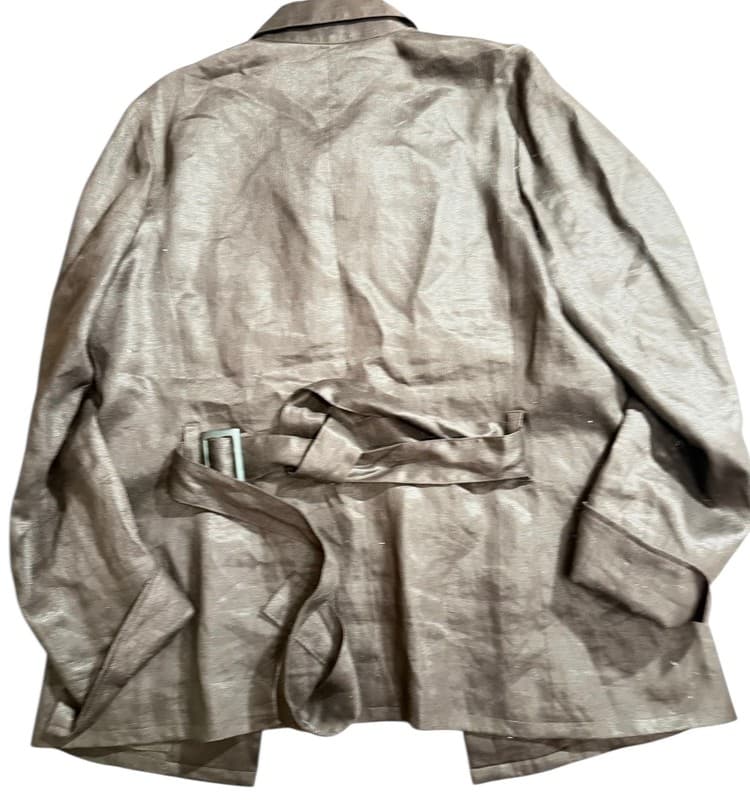 Valerie Stevens 100% Linen Jacket Women’s Size 10 Belted Utility Coat - Thumbnail 2