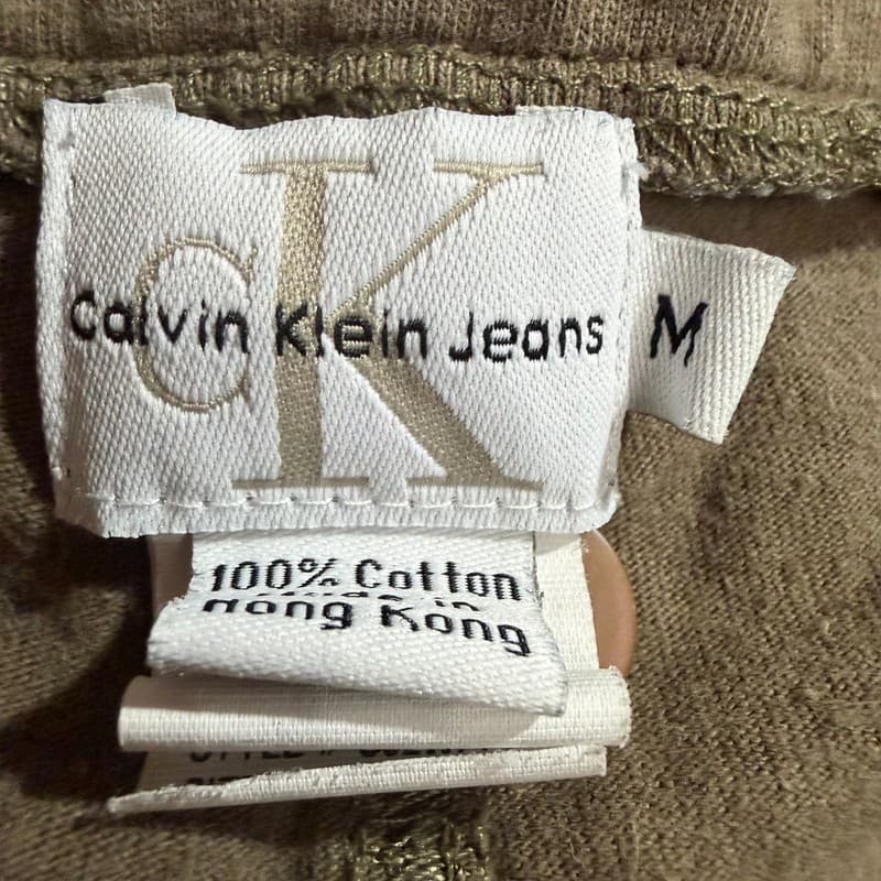 Calvin Klein Jeans Olive Green Cotton Shorts Womens Size M - Thumbnail 3