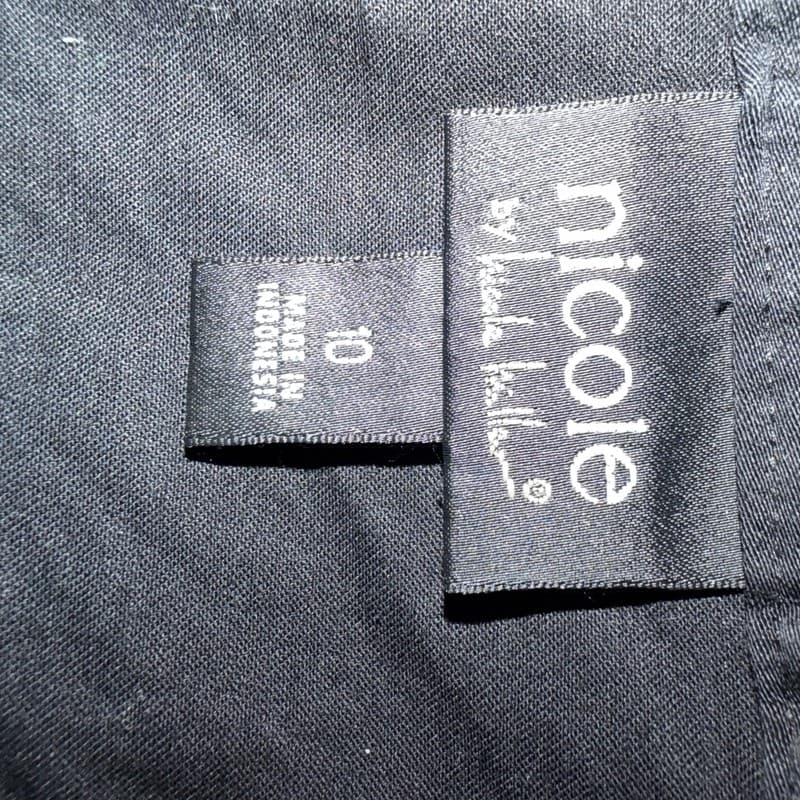 Nicole by Nicole Miller Ruched Pencil Skirt Womens Size 0 Black Back Zip - Thumbnail 3