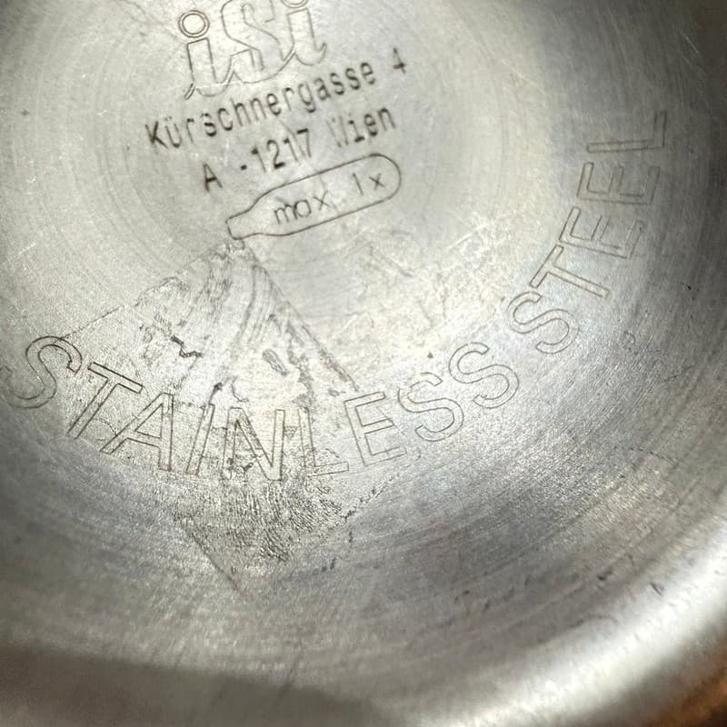 Vintage ISI Stainless Steel Soda Siphon Vienna Austria Barware - Thumbnail 4