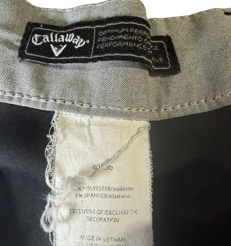 Callaway Opti-Dri Golf Pants Men’s Black Performance Stretch 40x36 - Thumbnail 3