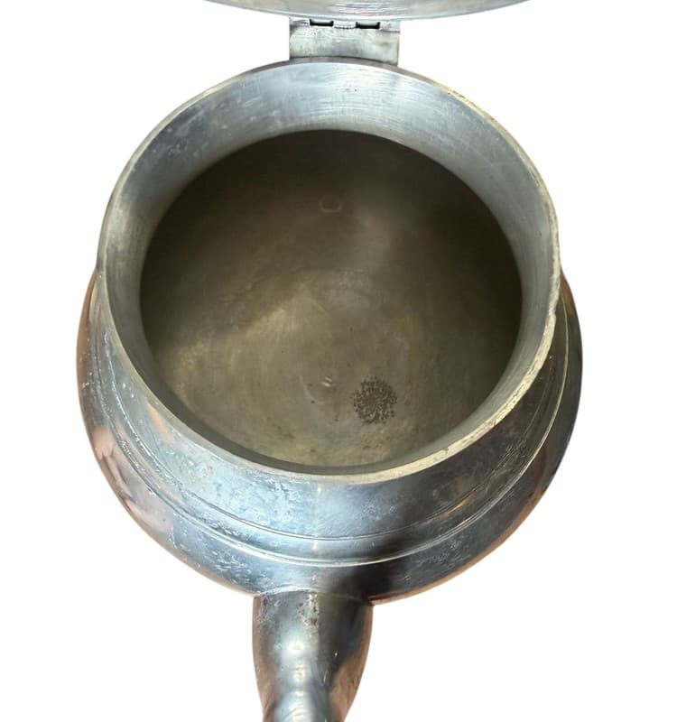 Wilton Armetale Pewter Coffee Tea Pot Wooden Handle Footed Vintage USA - Thumbnail 6