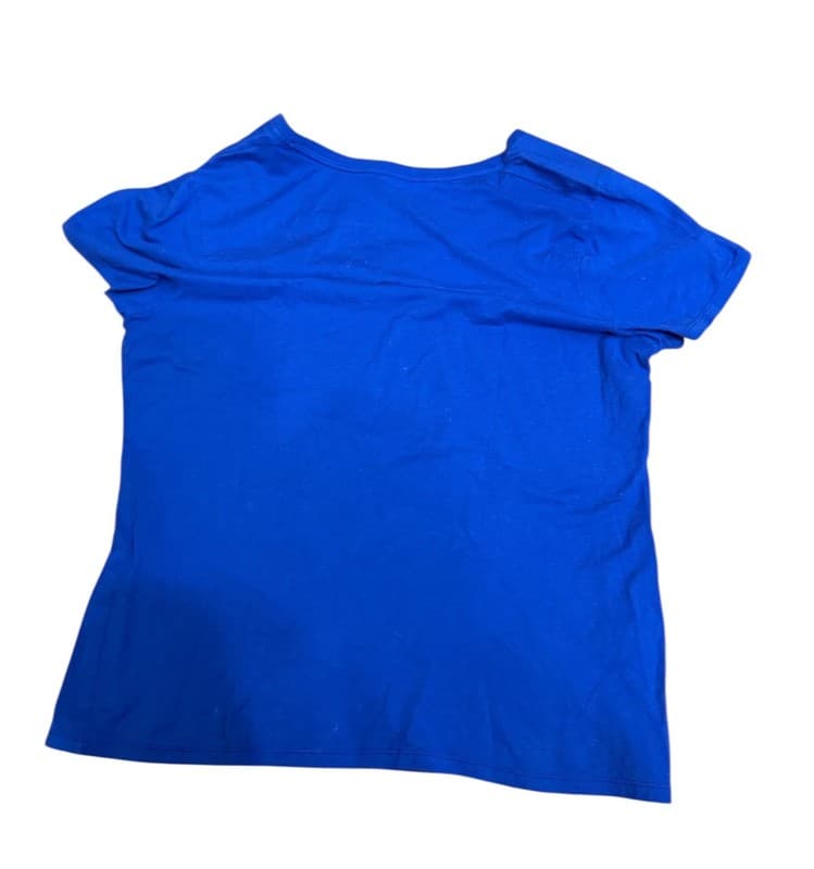 Hanes Nano-T Women’s Blue V-Neck Graphic Tee “At My Age I Need Glasses” Si - Thumbnail 2
