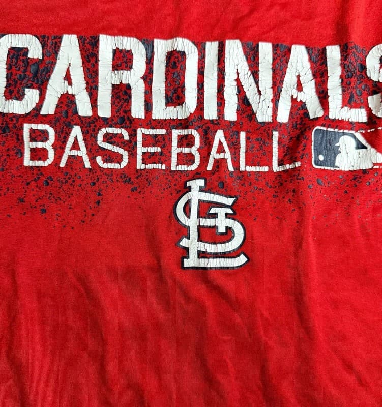 St. Louis Cardinals MLB Baseball Red Graphic T Shirt Men M/L - Thumbnail 3