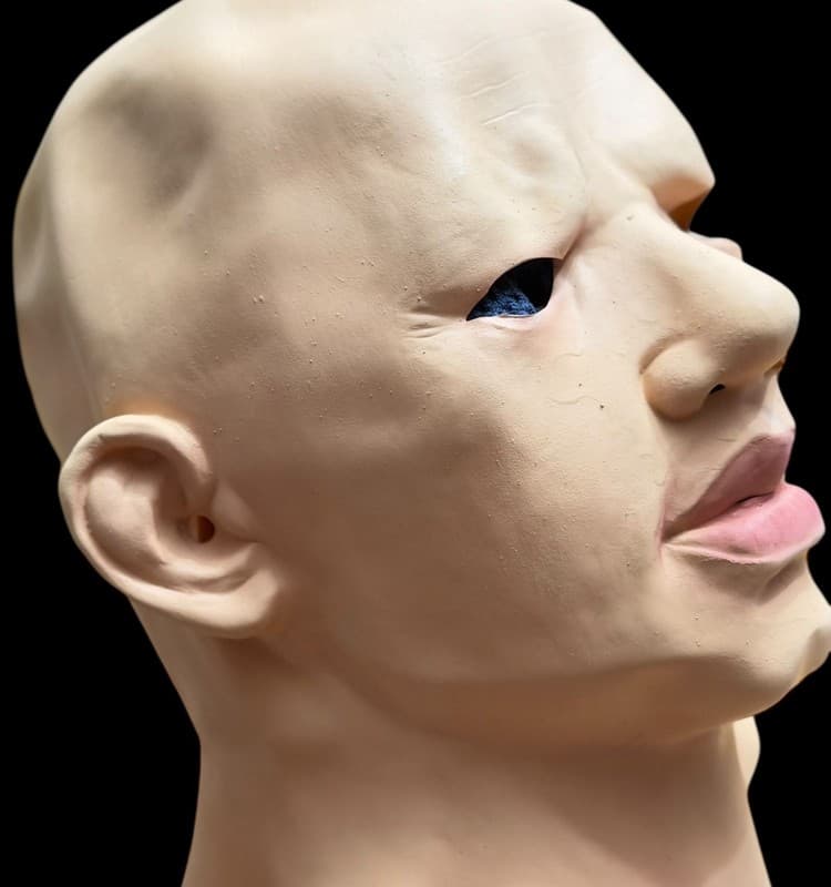 Unfinished Latex Human Face Mask Blank Horror Prop SFX Head - Thumbnail 2