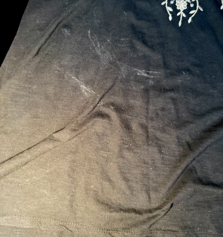 Terre Bleue Women’s Black Embroidered Tunic Top Size M Asymmetrical Hem - Thumbnail 7