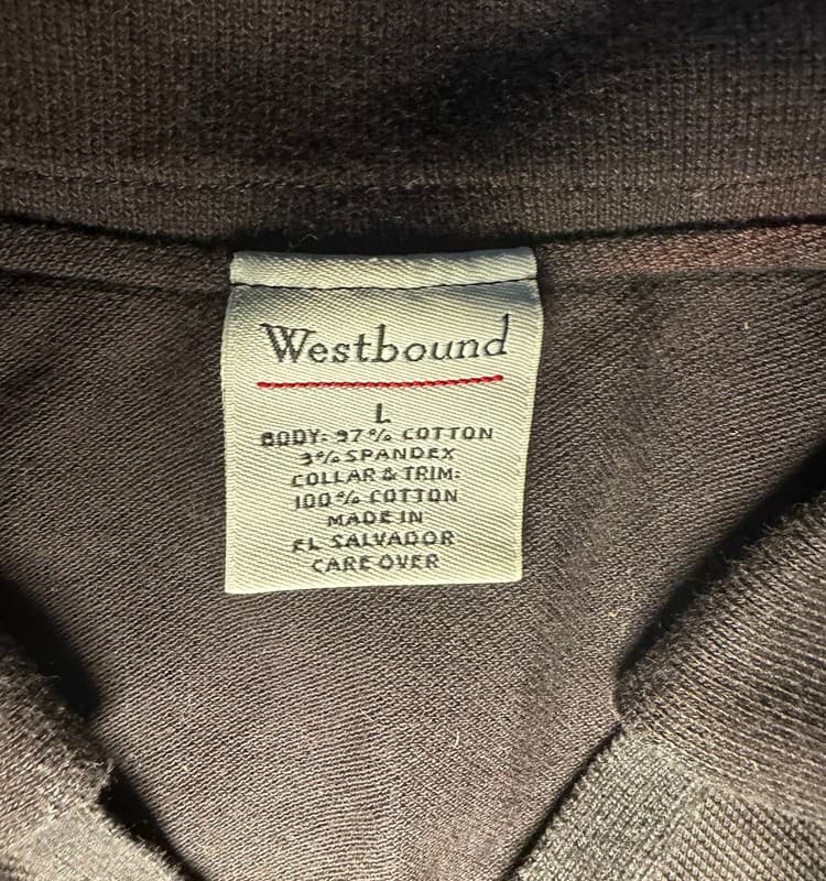 Westbound Women’s Sleeveless Polo Top Size L Black Cotton Stretch Knit - Thumbnail 3