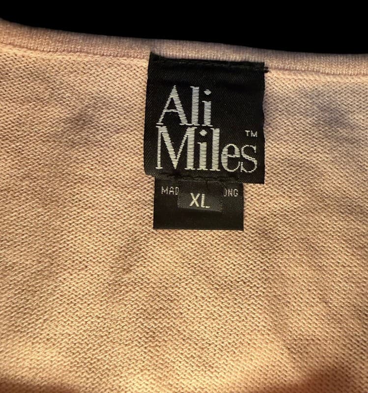 Ali Miles Women’s Knit Short Sleeve Top XL Blush Pink Asymmetrical Neckline - Thumbnail 3