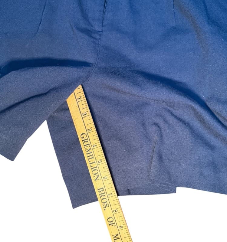 Brindar Navy Blue Women’s Pleated Shorts Made in USA Elastic Waist Size Approx - Thumbnail 5
