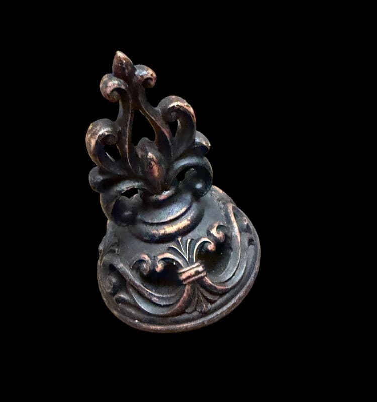 Vintage Cast Iron Wall Sconce with Mirror and Candle Holder - Image 1