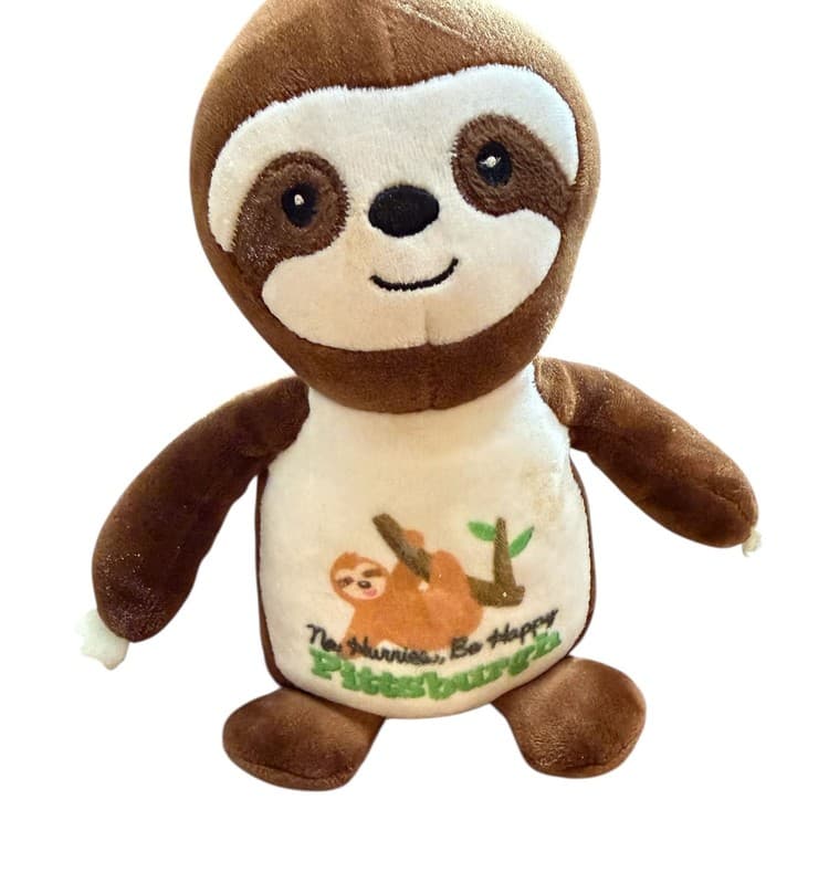 Plushology Sloth Plush “No Hurry Be Happy” Stuffed Animal Toy - Image 1