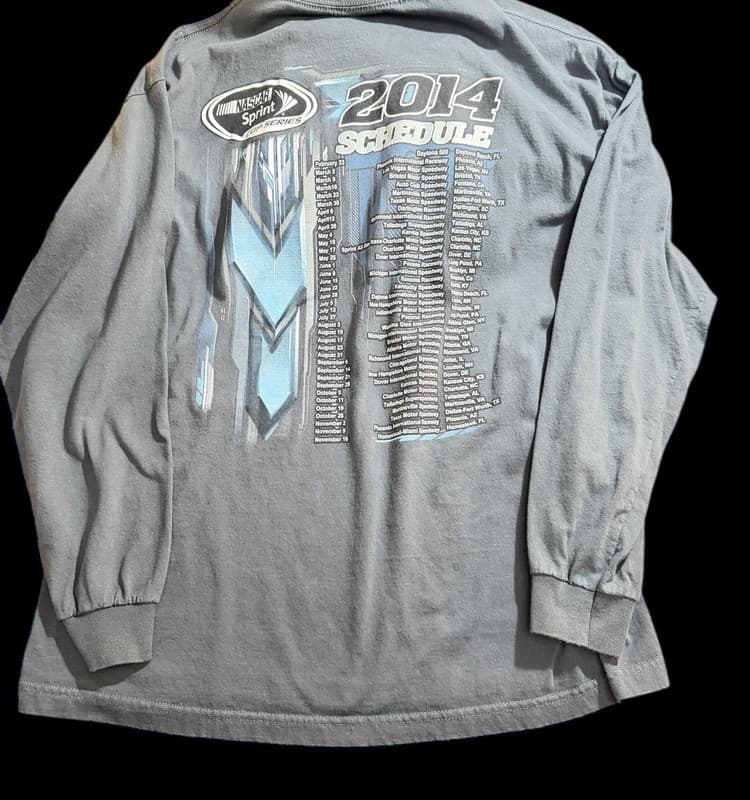 NASCAR Sprint Cup Series 2014 Schedule Long Sleeve T-Shirt - Thumbnail 3