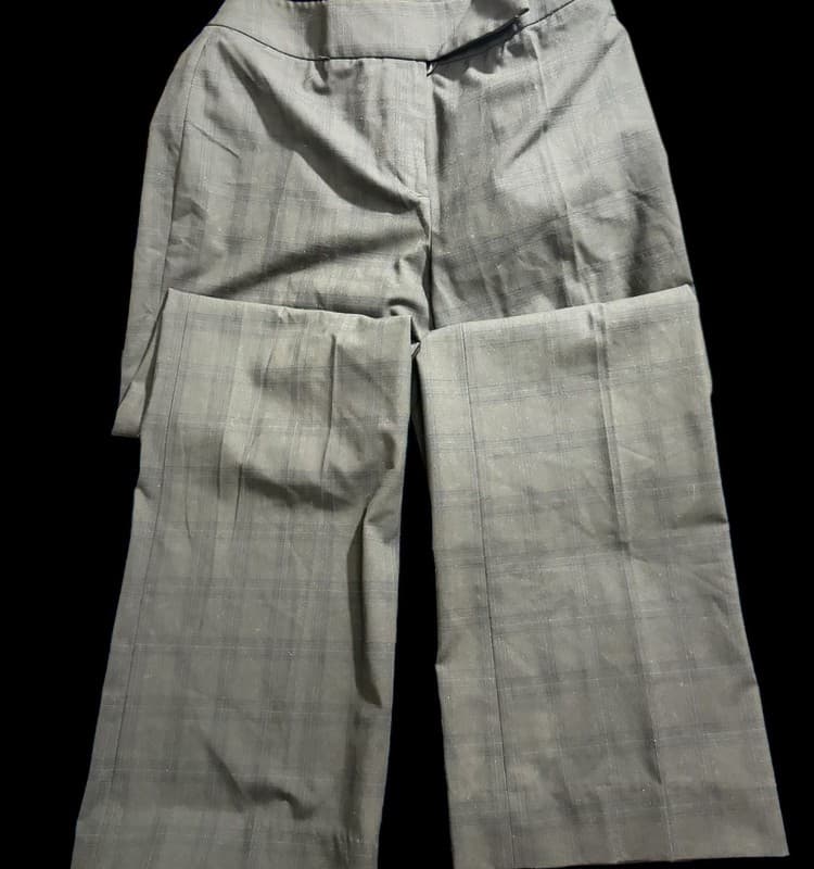 Alex Marie Women’s Charcoal Plaid Dress Pants Size 4 Lined Career Slacks - Image 1