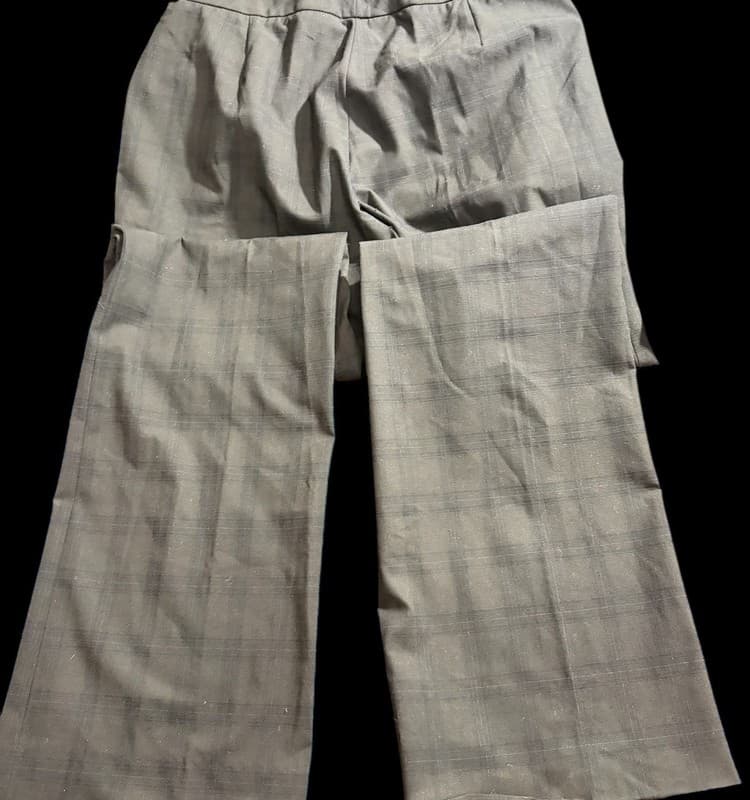 Alex Marie Women’s Charcoal Plaid Dress Pants Size 4 Lined Career Slacks - Thumbnail 3