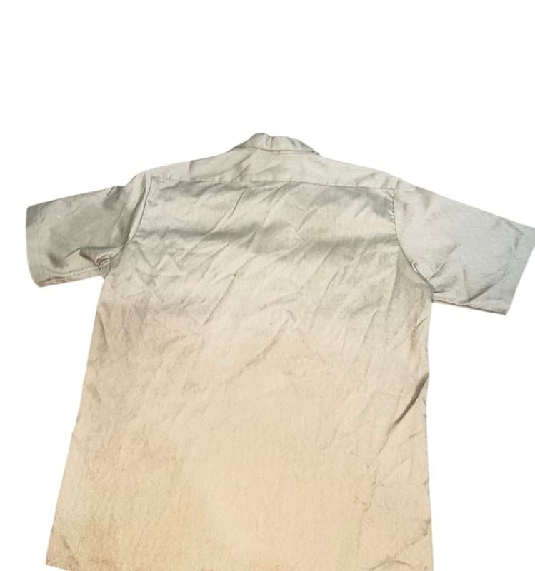 Dickies XL Short Sleeve Work Shirt Khaki Button Up - Thumbnail 2