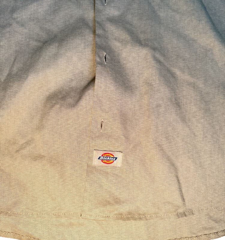 Dickies XL Short Sleeve Work Shirt Khaki Button Up - Thumbnail 3