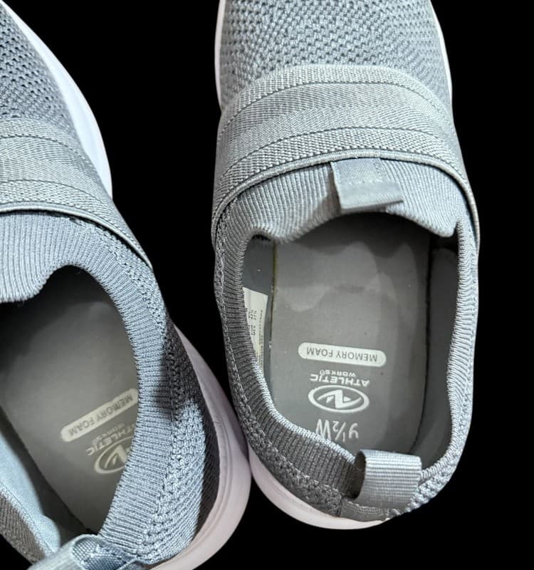 Athletic Works Men's Banded Jogger Slip-On Sneakers Grey 9 1/2 W - Thumbnail 5