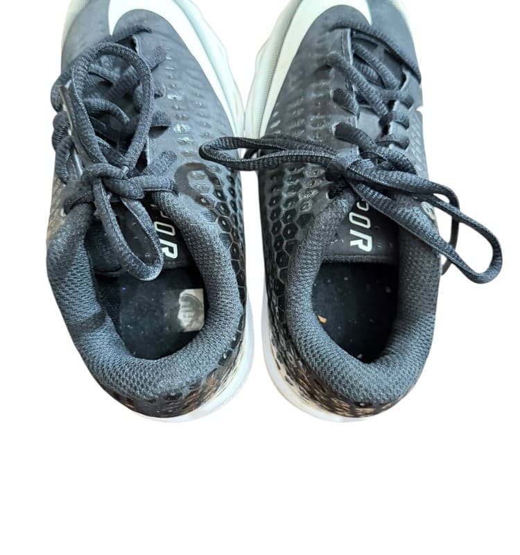 Nike Youth Vapor Football Cleats Black White Size 1Y AO8151-003 - Thumbnail 4