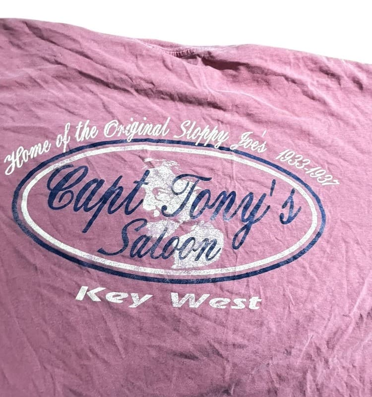 Vintage Sloppy Joe's Bar Key West Red Graphic T-Shirt - Thumbnail 4