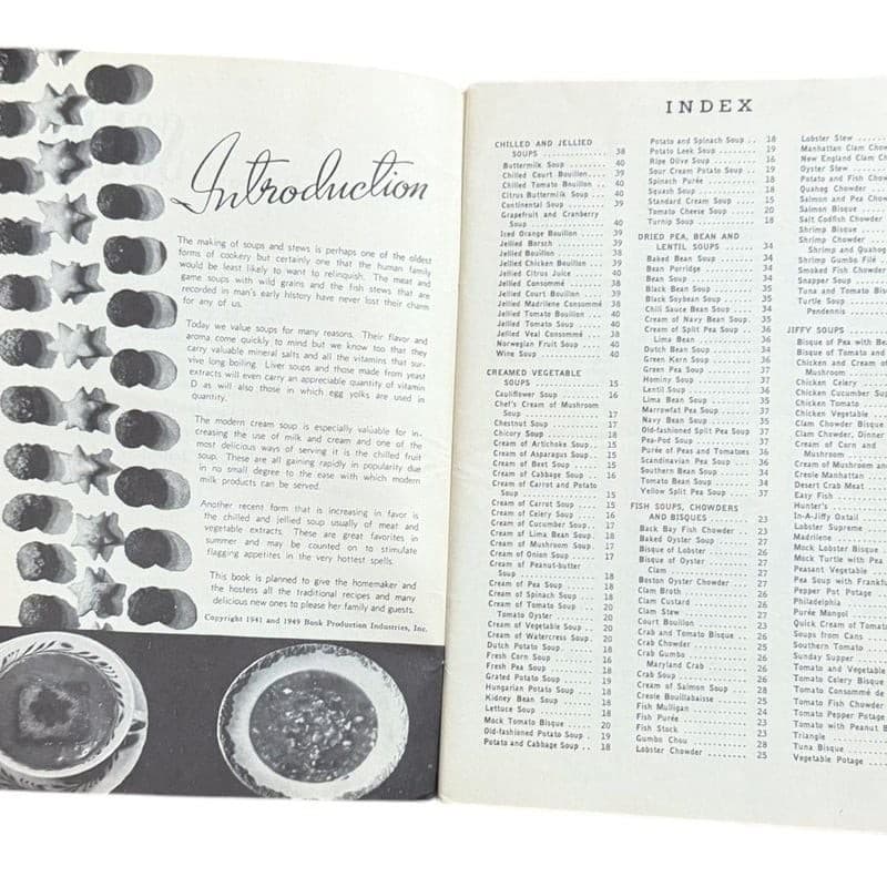 Vintage 1950 250 Delicious Soup Recipes Cookbook Culinary Arts Institute - Thumbnail 4