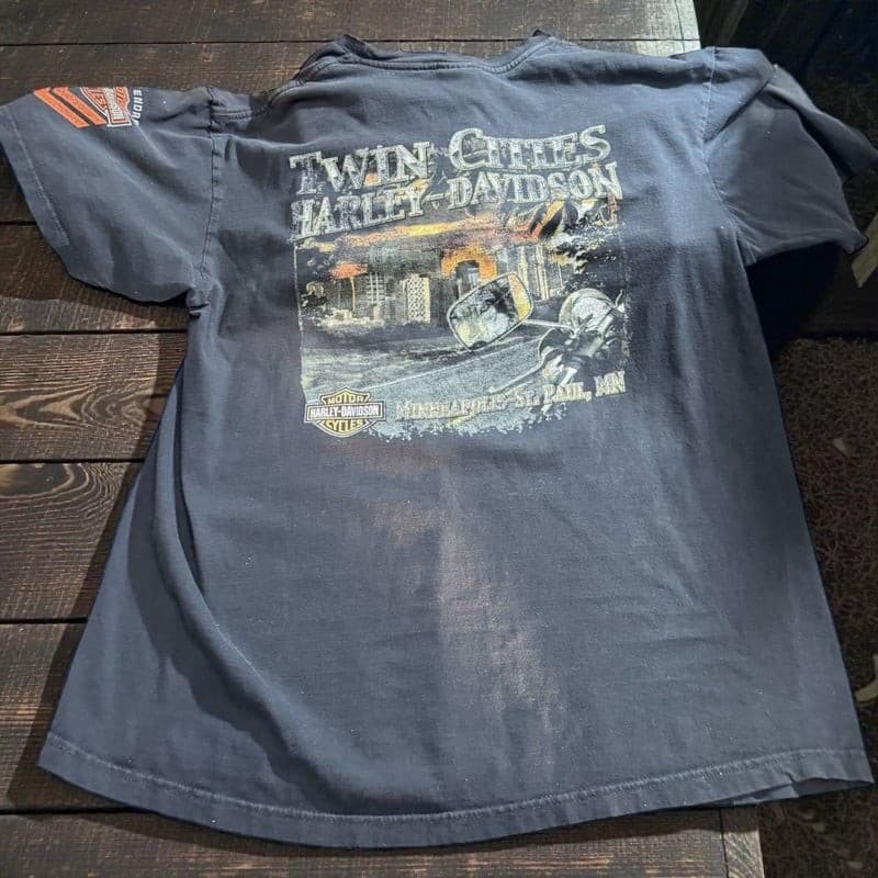 Harley-Davidson Twin Cities Minneapolis St Paul MN T-Shirt XL Black Dealer Tee - Thumbnail 3