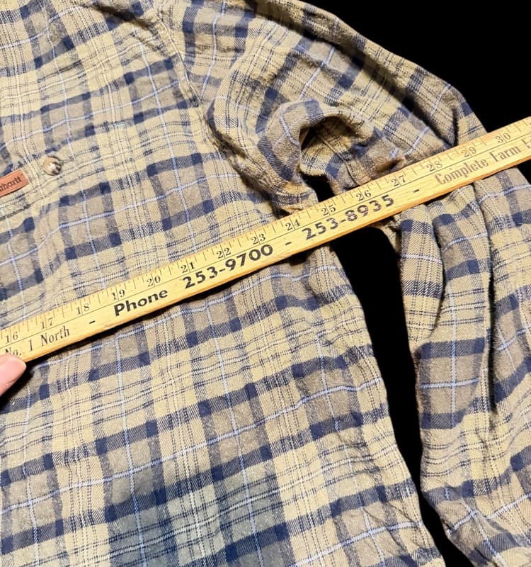 Carhartt Relaxed Fit Plaid Button Down Shirt Mens 2XLarge - Thumbnail 5