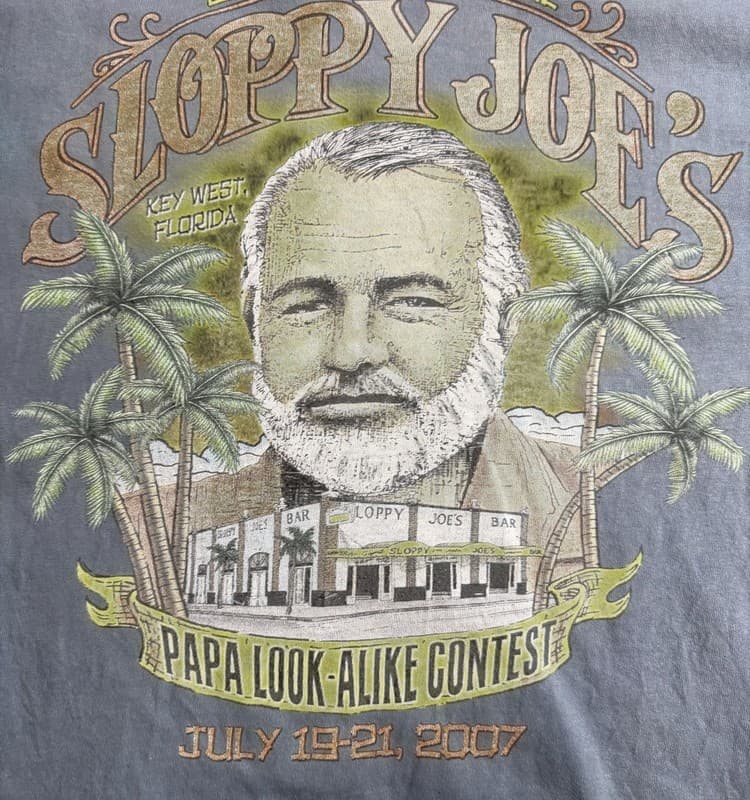 Vintage Sloppy Joe’s Papa Look Alike Contest T-Shirt XXL Key West July 2007 - Thumbnail 4
