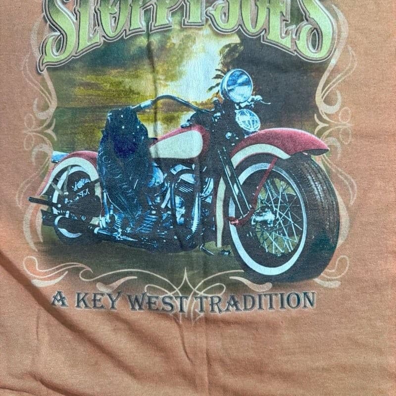 Sloppy Joe’s Key West Motorcycle T Shirt Mens 2XL Gildan Ultra Cotton - Thumbnail 6