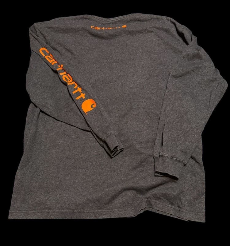 Carhartt Loose Fit Heavyweight Long-Sleeve Logo Sleeve Graphic T-Shirt - Thumbnail 3
