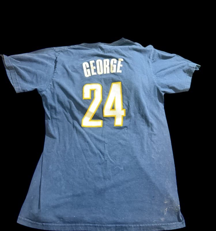 Adidas NBA Indiana Pacers Paul George Navy Blue Jersey T-Shirt M - Thumbnail 3