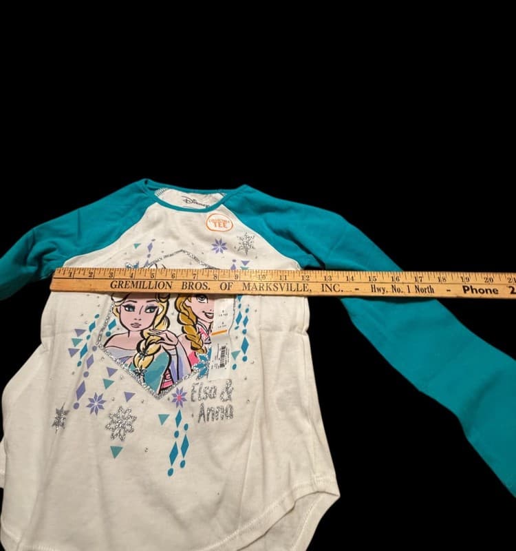 Disney Frozen Elsa and Anna Long Sleeve Graphic T-Shirt - Thumbnail 6