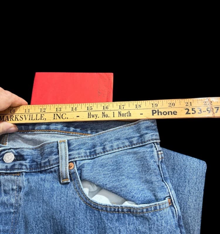 Levi’s 501 Original Fit Button Fly Blue Jeans Men’s W40 L30 - Thumbnail 7