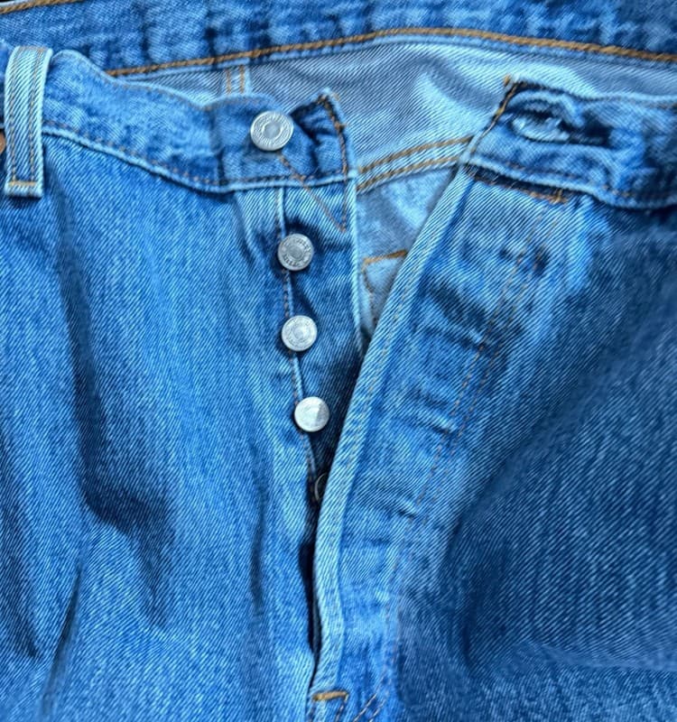Levi’s 501 Original Fit Button Fly Blue Jeans Men’s W40 L30 - Thumbnail 4