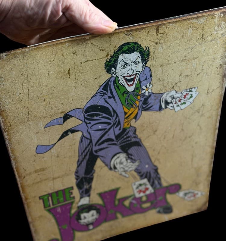 DC Comics The Joker Metal Tin Sign 12.5 x 16 Made in USA - Thumbnail 2