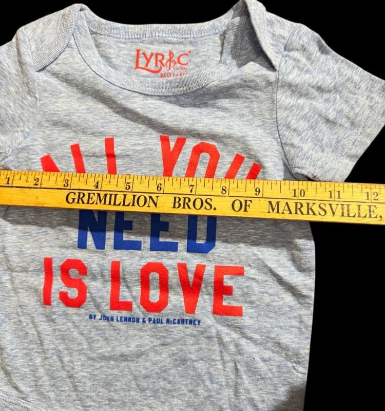 The Beatles All You Need Is Love Baby Bodysuit - Thumbnail 5