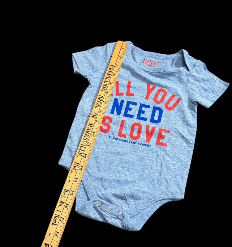 The Beatles All You Need Is Love Baby Bodysuit - Thumbnail 4