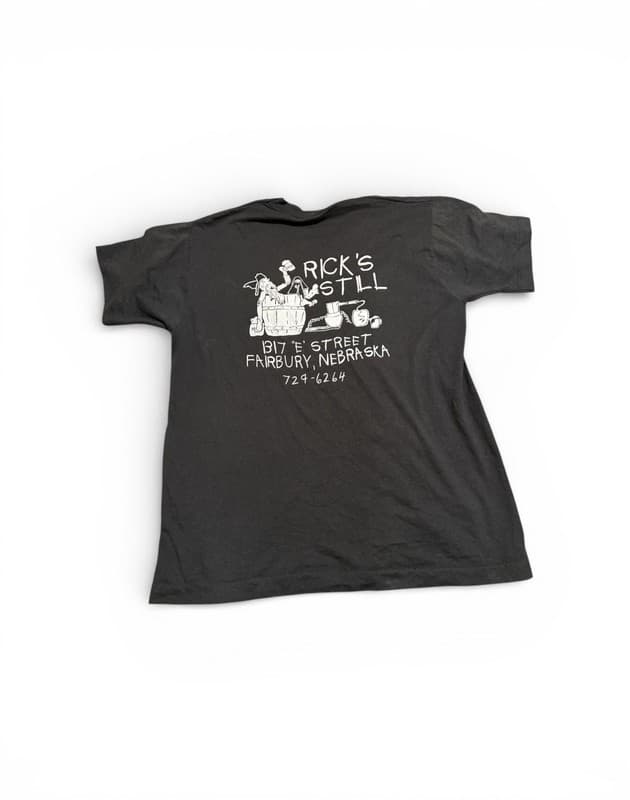 Vintage Black Short Sleeve Pocket T-Shirt Men's - Thumbnail 2