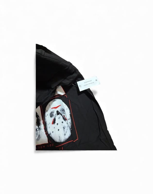 Friday The 13th Jason Hockey Mask Horror Slasher Black T-Shirt - Thumbnail 4