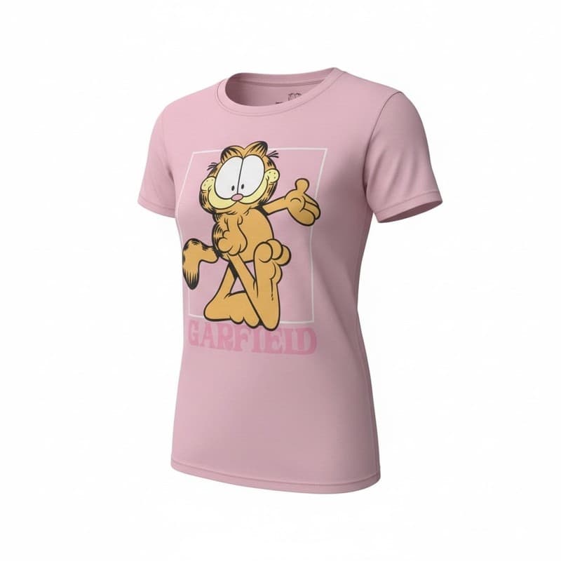 Garfield Square Crew Neck Short Sleeve Graphic T-Shirt - Thumbnail 3