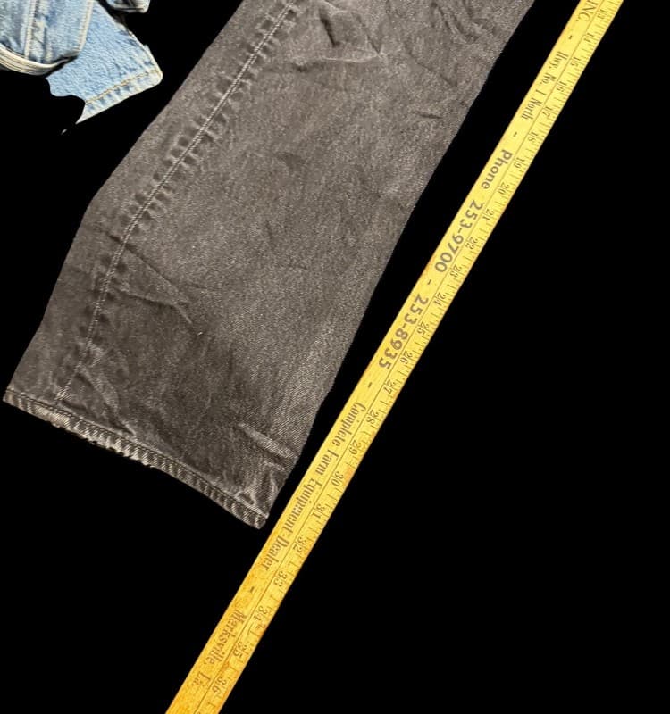 Levi’s 501 Original Black Jeans Men W36 L36 Button Fly Straight Leg - Thumbnail 6