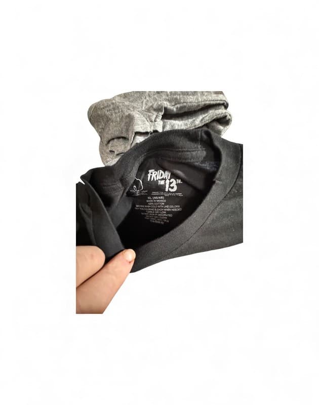 Friday The 13th Jason Hockey Mask Horror Slasher Black T-Shirt - Thumbnail 3