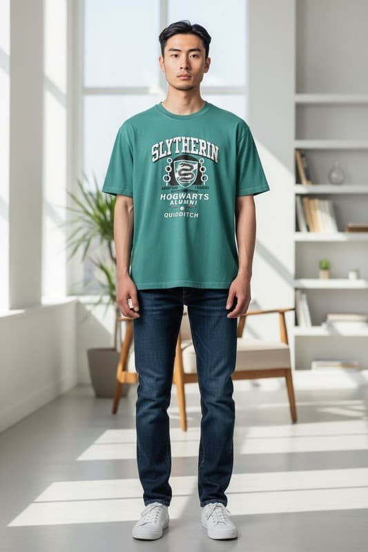 Harry Potter Slytherin Hogwarts Alumni Green T-Shirt - Thumbnail 2