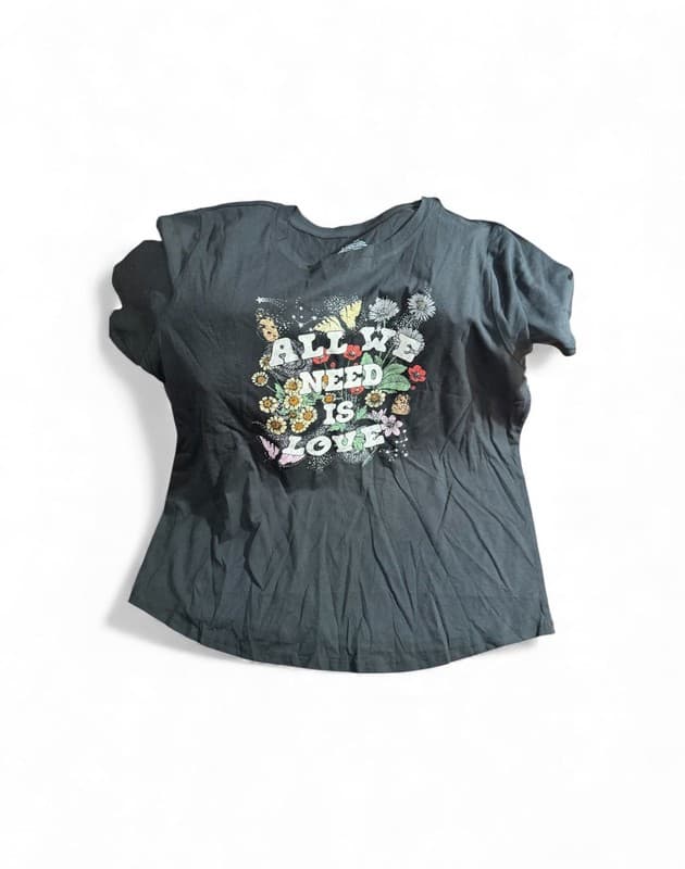 Vintage Floral Graphic T-Shirt Wildflower Love is All You Need - Image 1