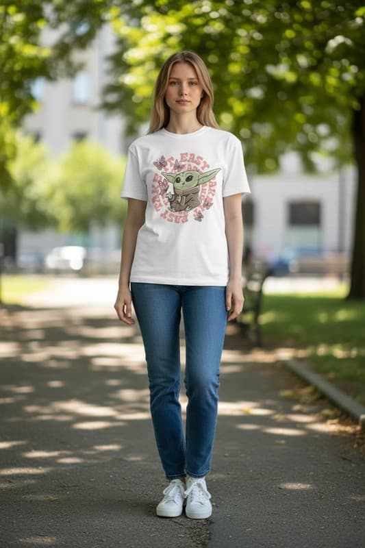 Star Wars Girls Grogu Take It Easy Crew Neck Short Sleeve Graphic T-Shirt - Thumbnail 2