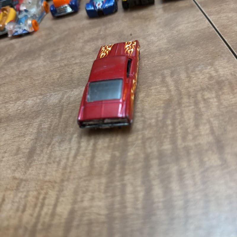2008 Hot Wheels '69 Ford Torino Talladega Red with Orange Flames - Thumbnail 4